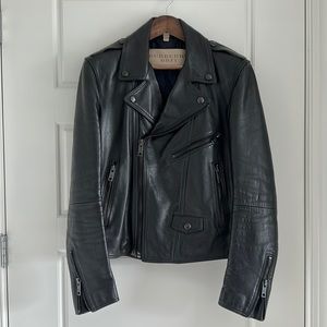 Burberry Brit leather biker jacket